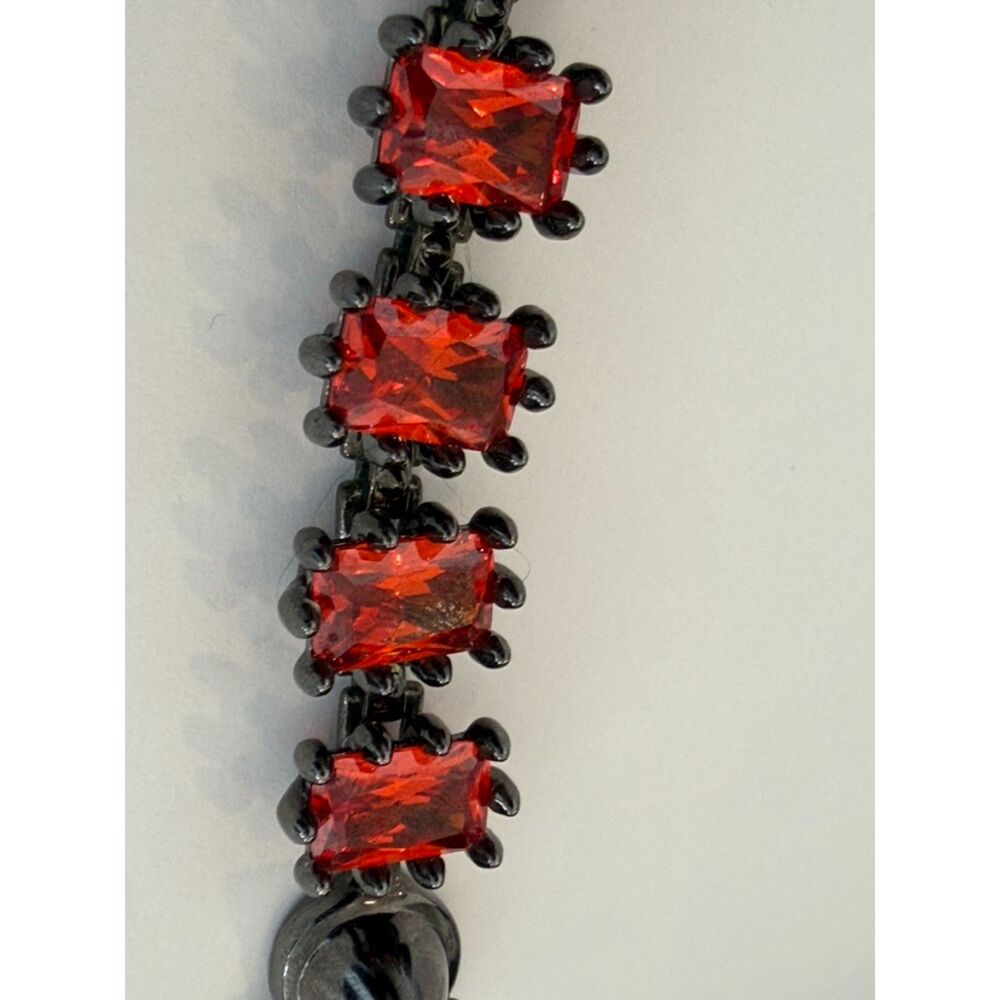 Eddie Borgo Red Crystal Spike Bracelet - Picture 7 of 8